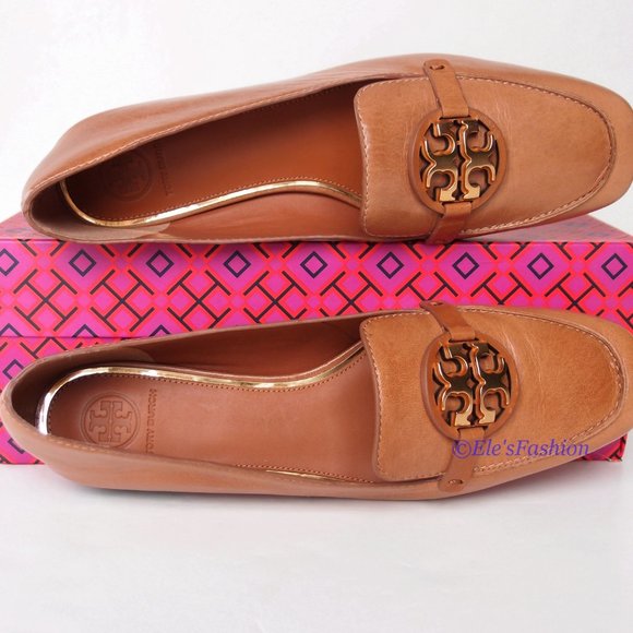 NIB Tory Burch Metal Miller 15mm Leather Loafer TAN US 7 7.5 8 8.5 9 AUTHENTIC - Picture 9 of 16
